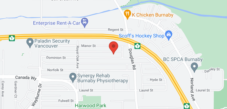 map of 5455 DOMINION STREET